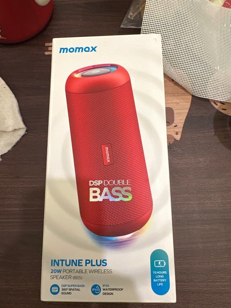 momax dsp double bass لون احمر