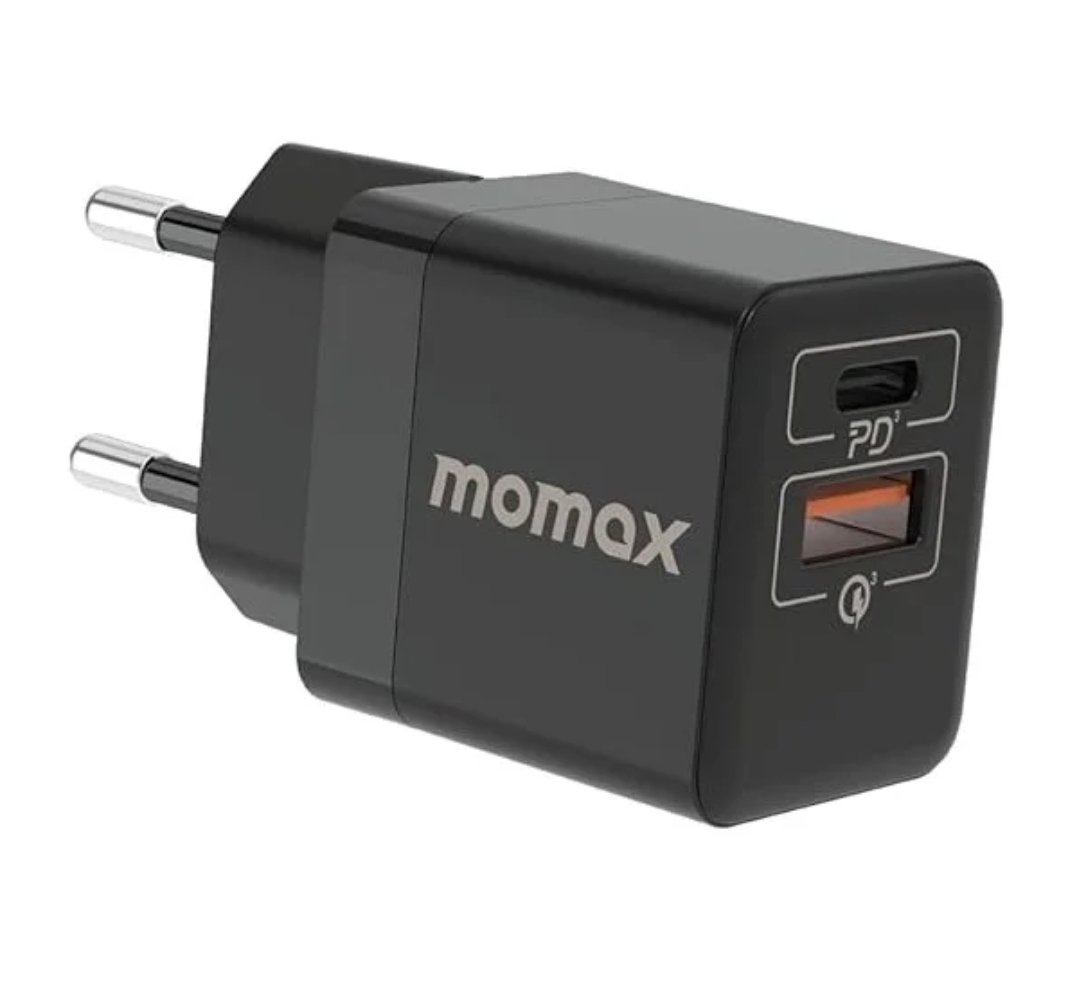 one plug 20w 2port usb-c  a mini charger لون اسود
