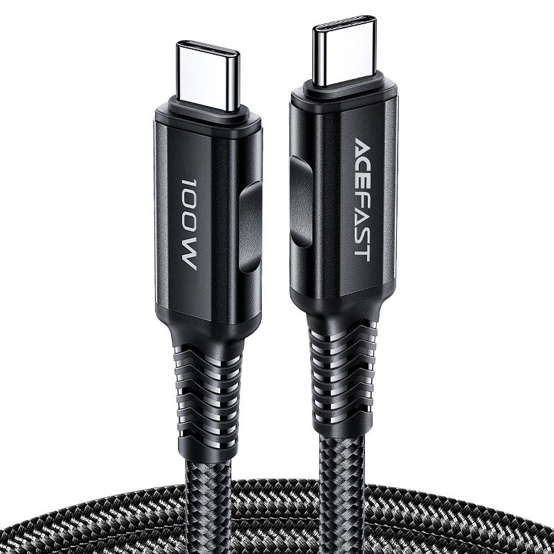 كابل شحن وبيانات من سبائك الألومنيوم c4-03 بقوة 100 واط usb-c الي usb-c