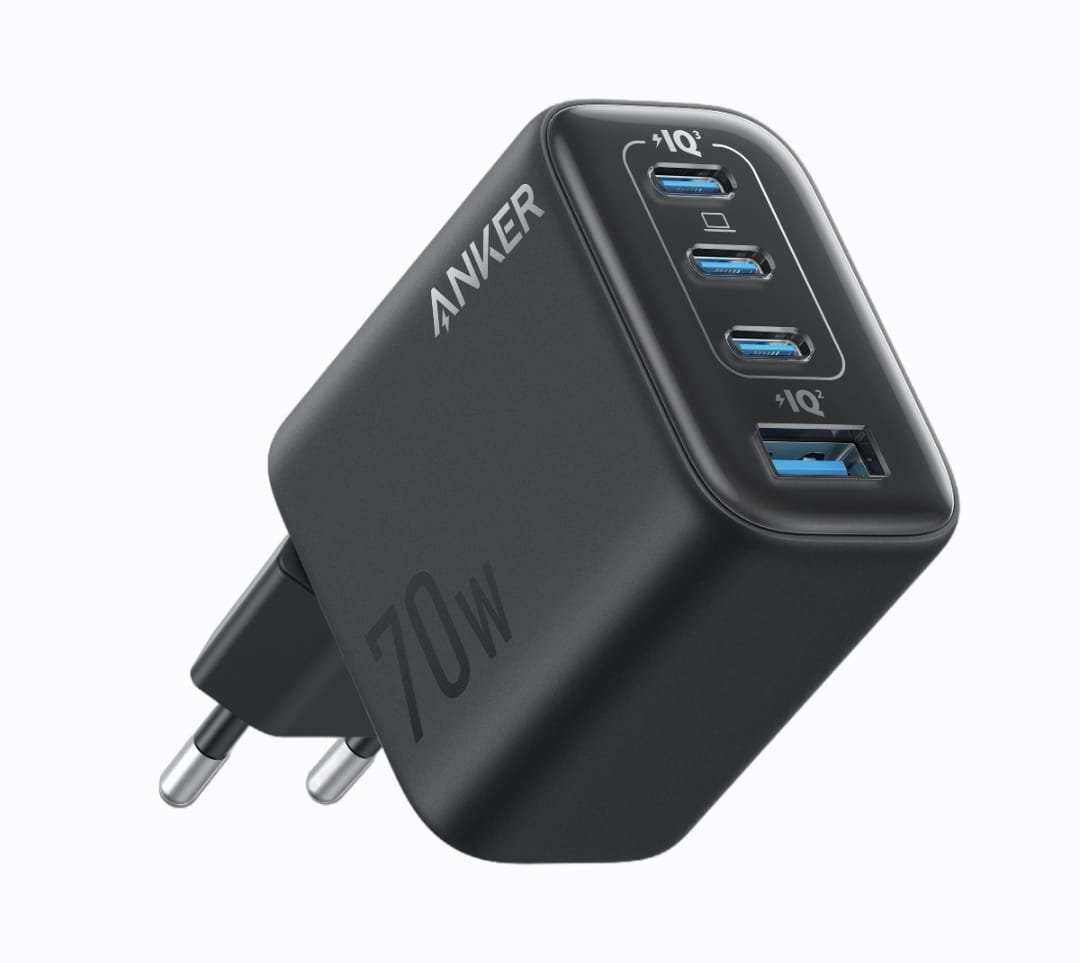 anker zolo charger (70w, 4-port, pd 3.0)