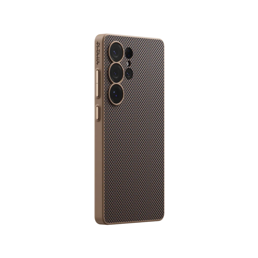 غطاء بيتاكا pinbutton لهاتف samsung s25ultra - لون اسود/ رمادي عادي مع ضمان لمده شهرين